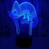 3D Illusion Lamp Chameleon Sötétben világító 3D LED kaméleon
