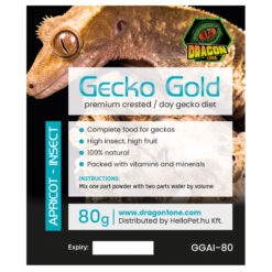 DragonOne Gecko Gold Vitorlás és nappali gekkó táp - Barack & Rovar | 80g