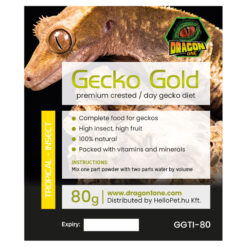 DragonOne Gecko Gold Vitorlás és nappali gekkó táp - Trópusi & Rovar | 80g