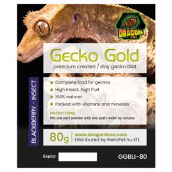 DragonOne Gecko Gold Vitorlás és nappali gekkó táp - Áfonya & Rovar | 80g