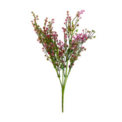 Bugs-World Hajlítható szárú apró rózsaszín virágos műnövény | 34 cm